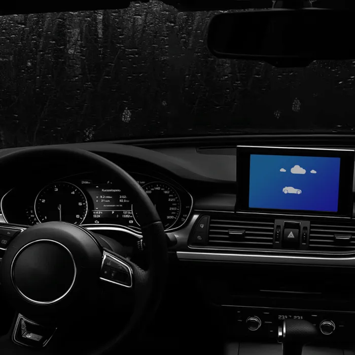 Gentle Rain on a Car at Night