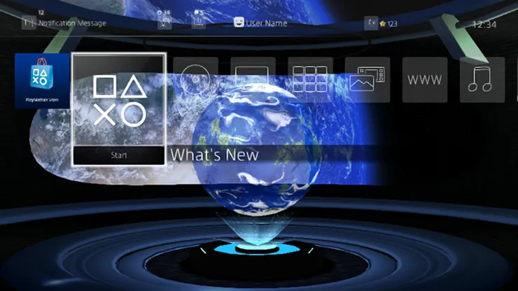 Sci-Fi Hologram on a Humming Starship