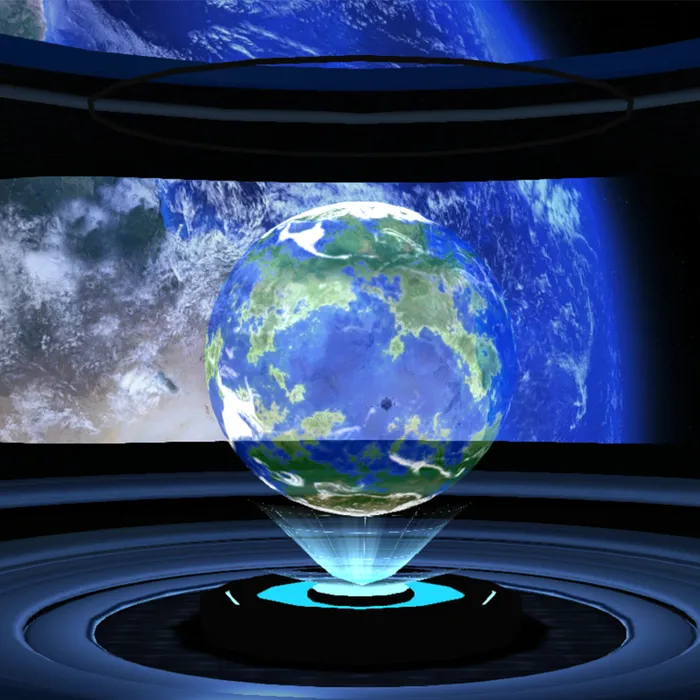 Sci-Fi Hologram on a Humming Starship