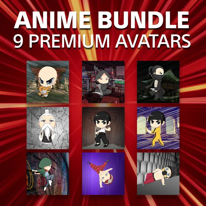 9 Anime Premium Avatars Bundle