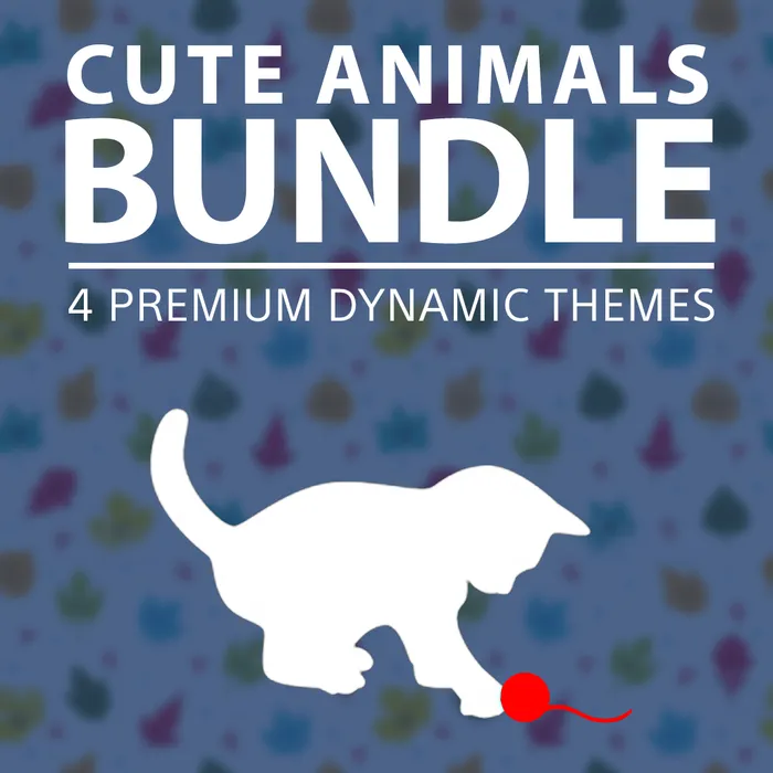 4 Cute Animals Premium Dynamic Themes Bundle