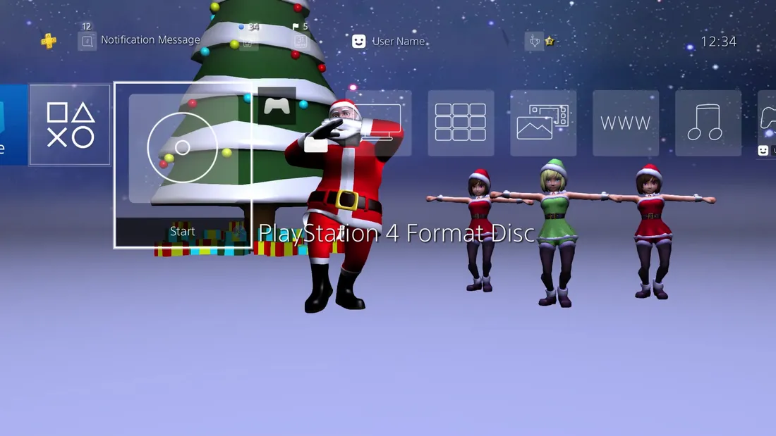 Santa Dance 4K Christmas and New Years  - Dynamic Theme
