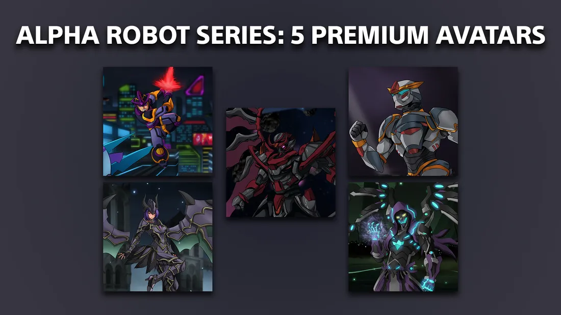 Alpha Robot Series Premium Avatars Bundle