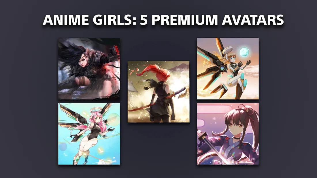 Anime Girls Premium Avatars Bundle 1