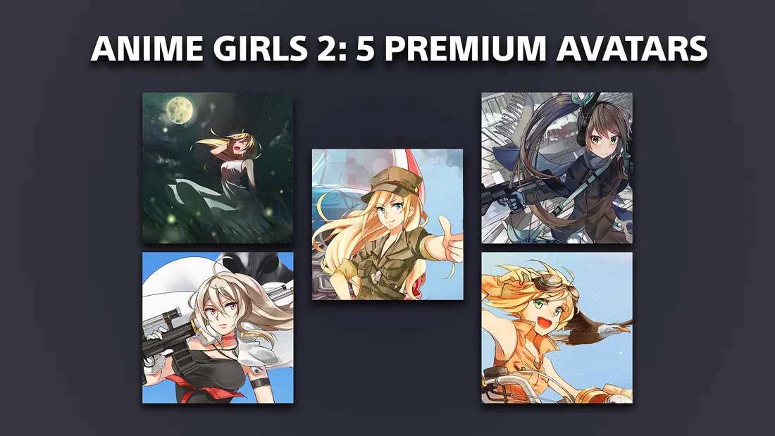 Anime Girls Premium Avatars Bundle 2